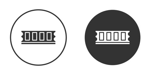 Ram memory icon concept, simple flat design. Clipart vecot in black colors