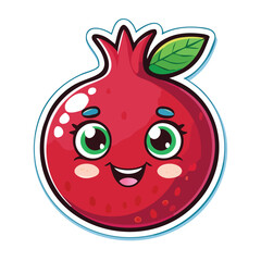 Obraz premium Fun_cartoon_pomegranate_with_expressive_eyes_bold_white_outline_solid_fill_colors_sticker_2.eps, Fun_cartoon_pomegranate_with_expressive_eyes_bold_white_outline_solid_fill_colors_sticker_1.eps, Fun_ca