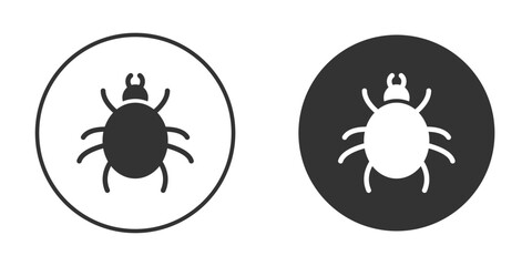 Mite icon concept, simple flat design. Clipart vecot in black colors
