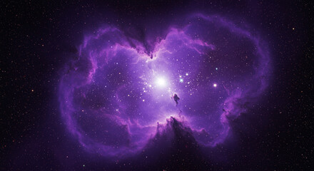 purple space nebula clouds among star pigs