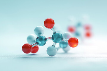 3D molecular structure of generic ketone with central carbon atom