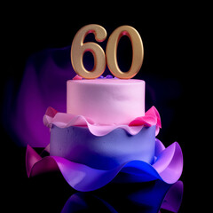 Wellen Torte zum 60 Geburtstag