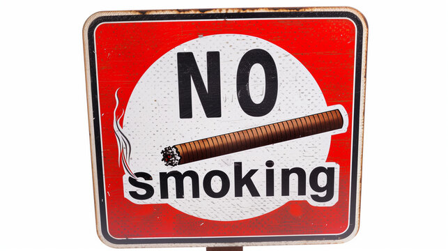 No smoking" sign isolated on white background