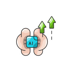 AI Growth Icon, Neural Tree Expansion Tech Evolution Symbol
