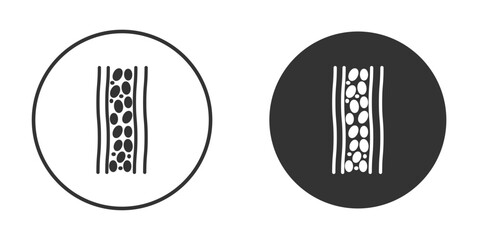 Blood vessel icon concept, simple flat design. Clipart vecot in black colors