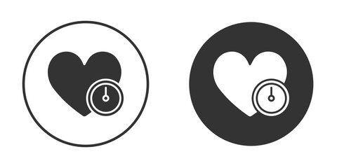 Blood pressure icon concept, simple flat design. Clipart vecot in black colors