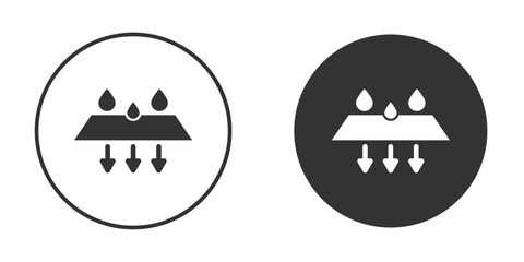 Absorption icon concept, simple flat design. Clipart vecot in black colors