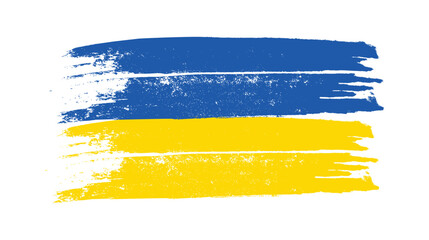 Obraz premium Ukrainian national flag in grunge style