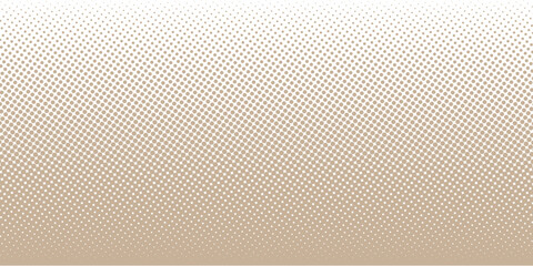 White wrinkled paper texture. Vector halftone pixelated manga background. Light beige neutral color dots bg. Grungy urban backdrop. Wide horizontal duotone banner.