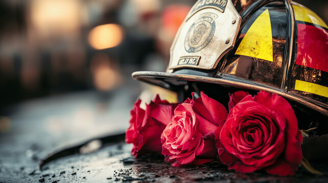 Patriot Day Tribute with Firefighter and Candlelight