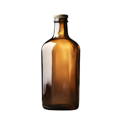 Elegant Vintage Glass Bottle on Blurry Light Background