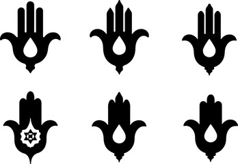 Hamsa Hand Symbol Variations