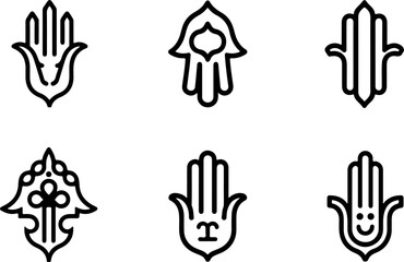 Hamsa Hand Symbol Variations