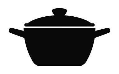 Vector art of cooking pot icon isolated on white background for kitchen and restaurant use
