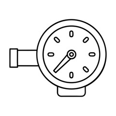Round Water Meter with Dial Markings Detailed Vector Illustration for Design Projects