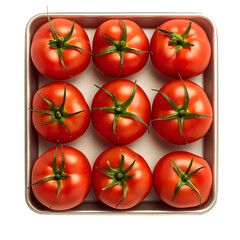 Exquisite Display of Fresh Tomatoes on Tray for Culinary Delight