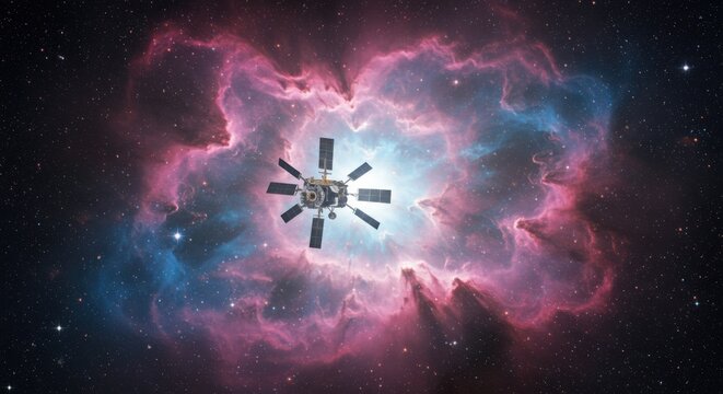 Spaceship Entering a Warp Vortex