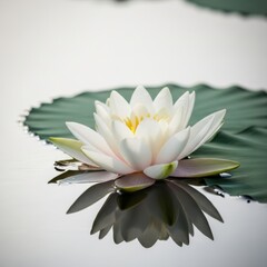 White Lotus Flower, Calm Water, Hiroshima Peace