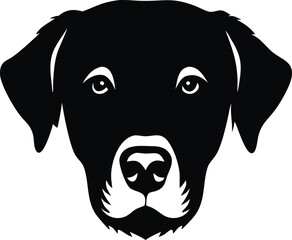 Obraz premium Dog face silhouette