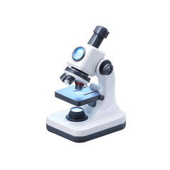 Stylized Cartoon Microscope on a Black Background used in Science or Biology