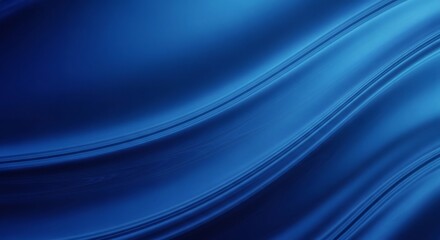 Obraz premium Abstract Blue Silk Texture Background with Flowing Lines and Gradient Effect.