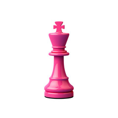 Png a pink chess king piece standing tall, representing strategy, power, and leadership in the classic game, isolated on transparent background transparent background