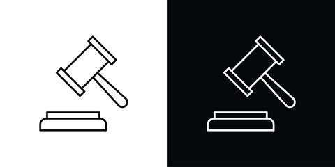 Law icon or logo, simple minimal style. outline doodle icon.