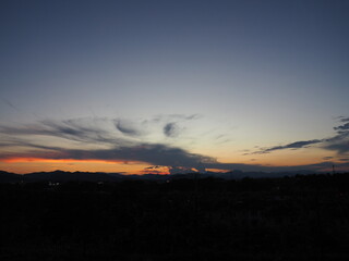 夕空　打ち上げ花火直前の空模様（八王子花火大会）
