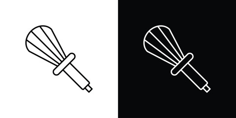 Beater icon or logo, simple minimal style. outline doodle icon.