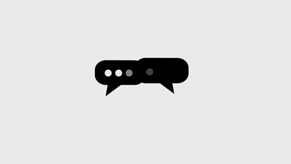 Minimalist conversation bubbles representing messaging communication on a clean neutral background