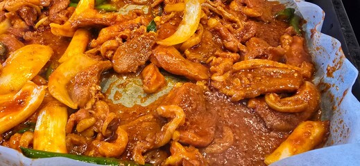 Stir-fried duck with vegetables