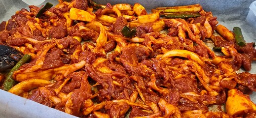 Stir-fried duck with vegetables