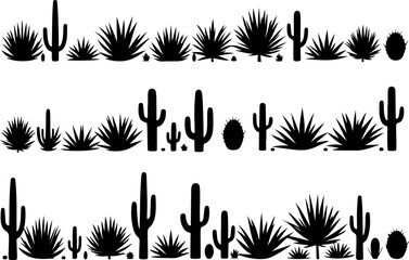 Cactus and Desert Plant Silhouettes Collection