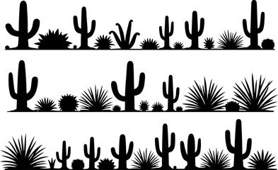 Cactus and Desert Plant Silhouettes Collection