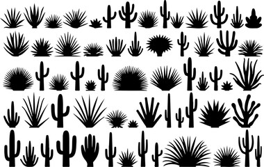 Cactus and Desert Plant Silhouettes Collection