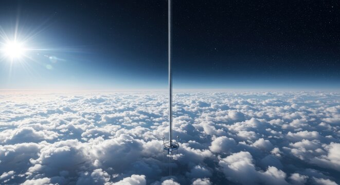 Orbital Elevator Reaching Into Space