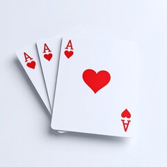 Obraz premium Three Aces of Hearts