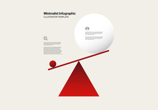 Business Minimalist Infographic Template with Less is More Concept