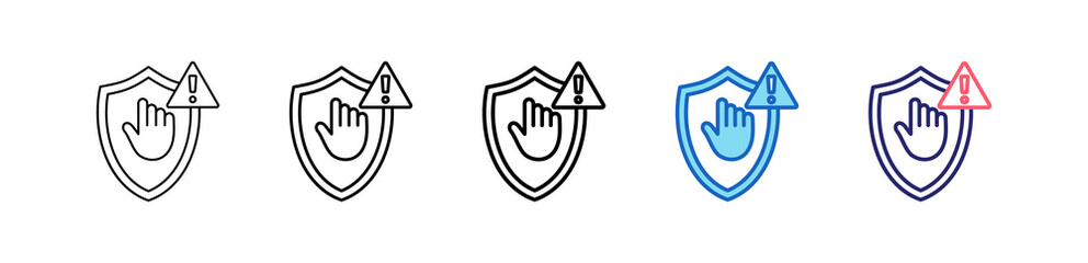 Prevention Icon In 5 Different Styles Set Collection.   
