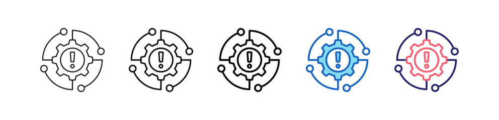 Impact Icon In 5 Different Styles Set Collection.   