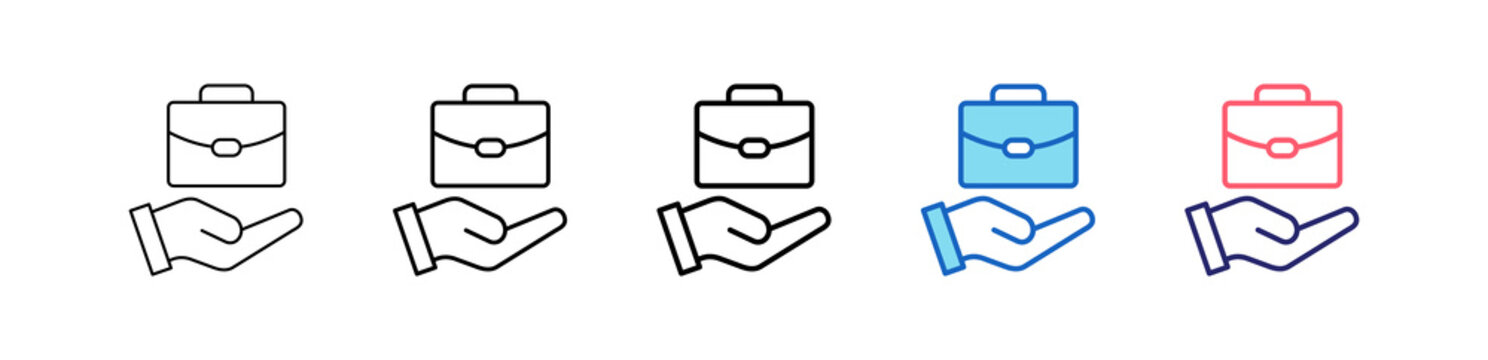 Employment Icon In 5 Different Styles Set Collection.   