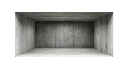Empty concrete box room