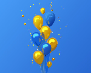 colorful balloons flying in the sky