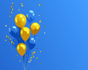colorful balloons on blue sky