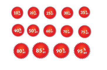 set of discount labels