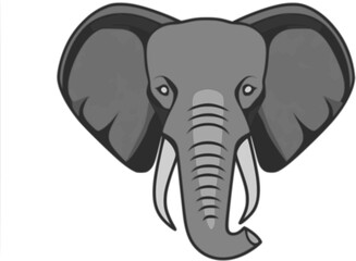 Elephant head vector illustration