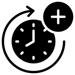 Fototapeta premium Overtime Icon