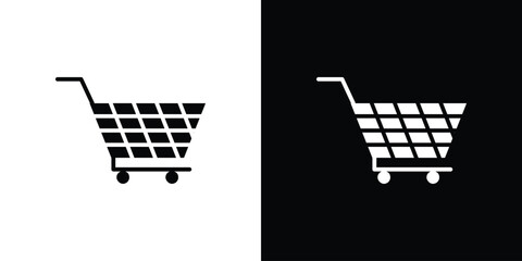 Shopping cart icon design. vector graphics in flat. © iconic