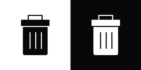 Trash icon design. vector graphics in flat.