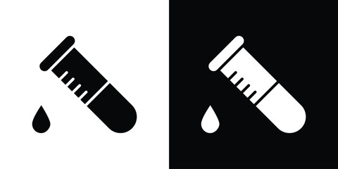Test tube icon design. vector graphics in flat.